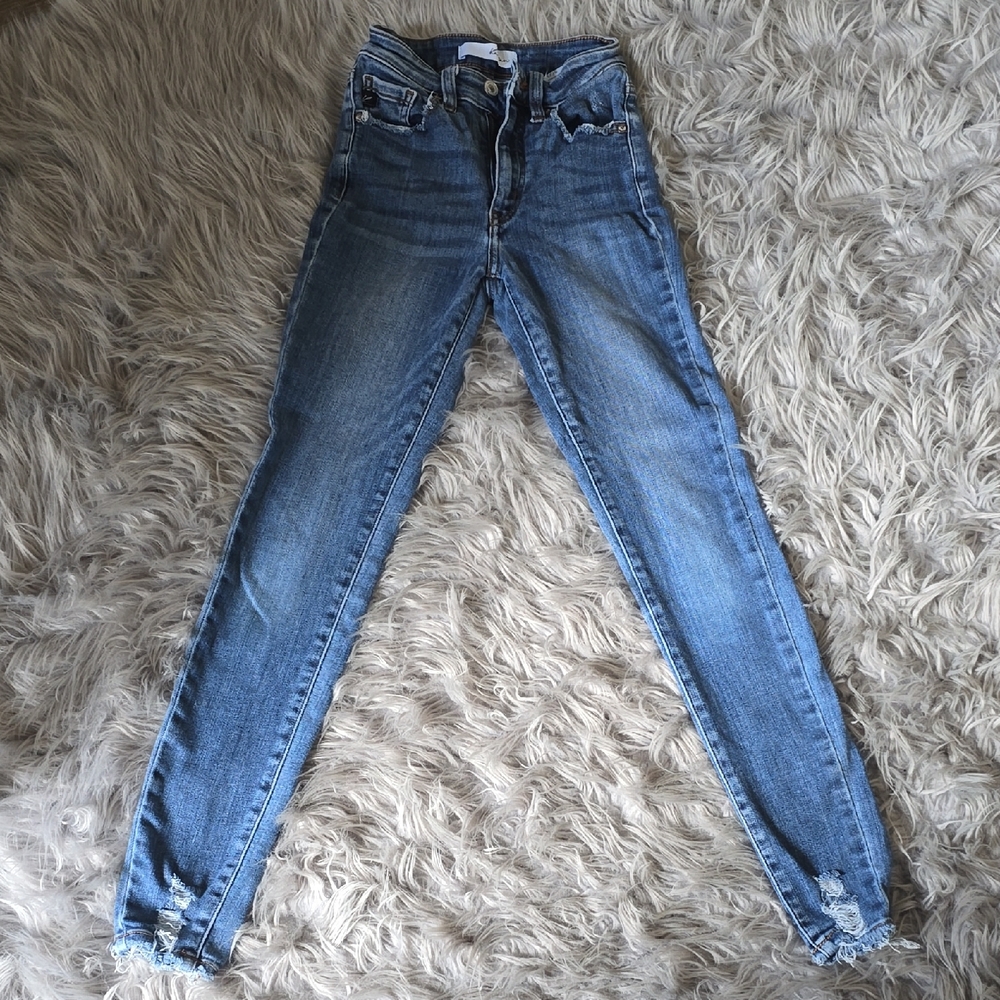 KanCan Medium Blue Distressed Skinny Jeans